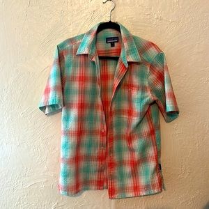 colorful Patagonia short sleeve button down